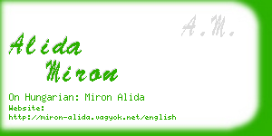 alida miron business card